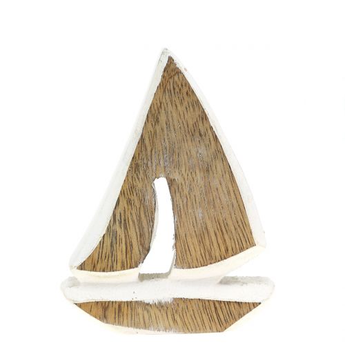 Floristik24 Deco valtis iš mango medienos, balta, 10,5cm x 8,5cm