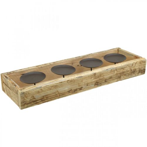Stalo apdaila Advento žvakidė žvakių padėklas medis L48cm