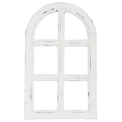 Floristik24 Medinė apdaila skurdus prašmatnus dekoratyvinis lango rėmas medinis baltas 29,5×48cm
