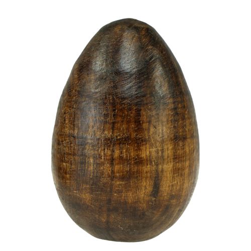 Mediniai kiaušiniai Brown Mango Wood Velykiniai kiaušiniai iš medžio H8cm 3vnt