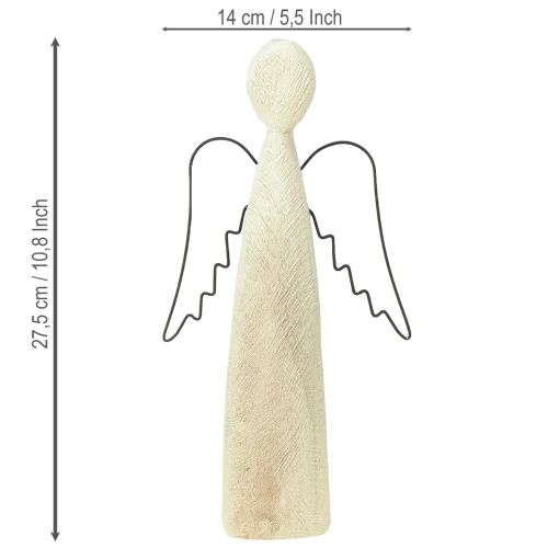 daiktų Medinis angelas, natūralus angelas sargas, medinė figūrėlė, moderni, H27.5cm