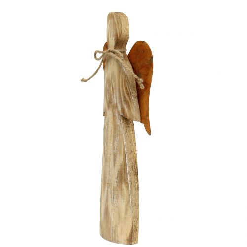 Floristik24 Medinis angelas su rūdžių sparnais 38x13,5cm
