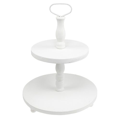 Medinė lentyna balta H50cm | Floristik24.lt