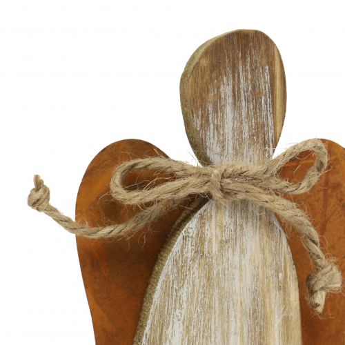 Floristik24 Medinė angelo figūrėlė rūdys 28cm