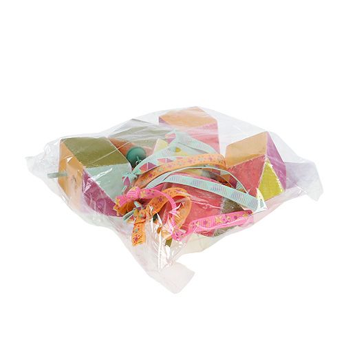 Medinė kabykla paukščių namelis 7x3x3cm spalvotas 6vnt | Floristik24.lt