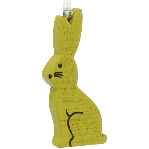 Floristik24 Medinis zuikis pakabinimui žalias, baltas 2,5cm x 6,5cm 10vnt