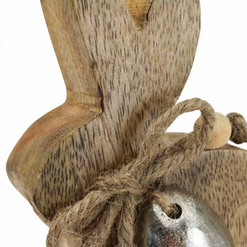daiktų Medinė triušio puošmena stalo puošmena Velykų mango mediena 8,5×4×10cm