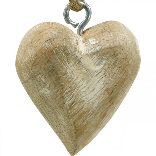 daiktų Medinė širdelė eglutės puošmena 4,5cm 36psl