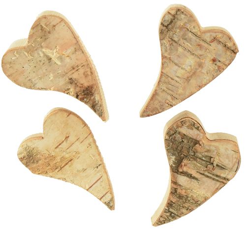 daiktų Medinės širdelės barstytuvas širdelės beržinės širdelės natūralios 6×4cm 16 vnt