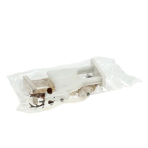 Floristik24 Medinis elnias baltas H16,5cm 2vnt
