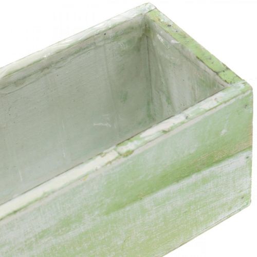 Floristik24 Sėjamoji, spyruoklinė puošmena, medinė dėžutė, vaistažolių dėžutė L32cm