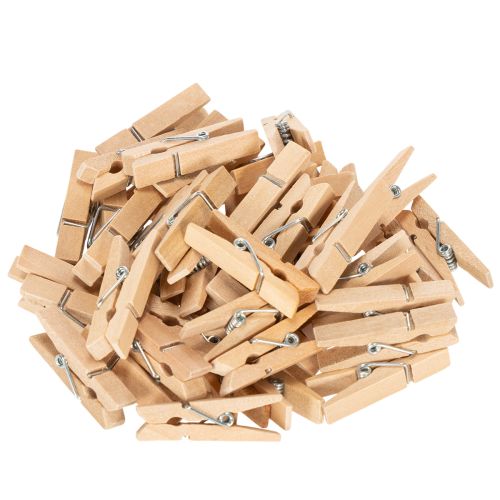 Mediniai mini skalbinių segtukai dekoratyviniais segtukais 3,5 cm 50 vnt. pirkti | Floristik24.lt