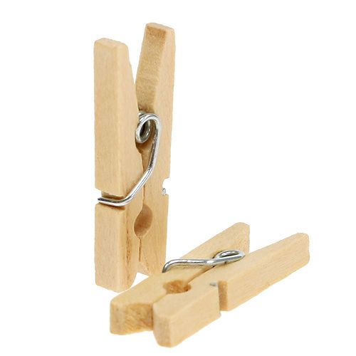 Floristik24 Mediniai segtukai natural 2,5cm 72 vnt