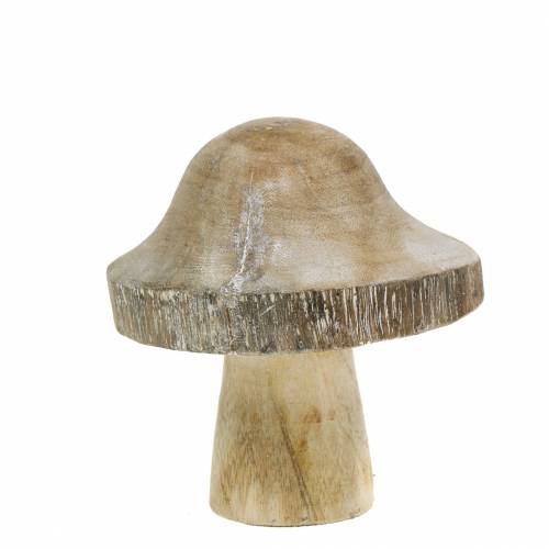 Floristik24 Medinis grybas natūralus/baltas H10cm