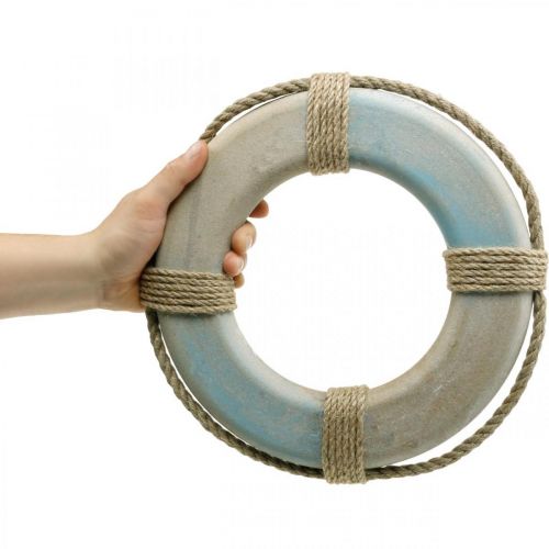 Floristik24 Maritime Deco Gelbėjimo ratas Deco Nautical Wood Deco Ø30cm