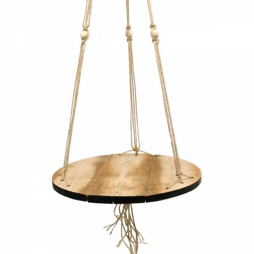 daiktų Augalų sūpynės, gėlių padėklas ant virvės, pakabinamas krepšelis su makrame Ø34cm L84cm