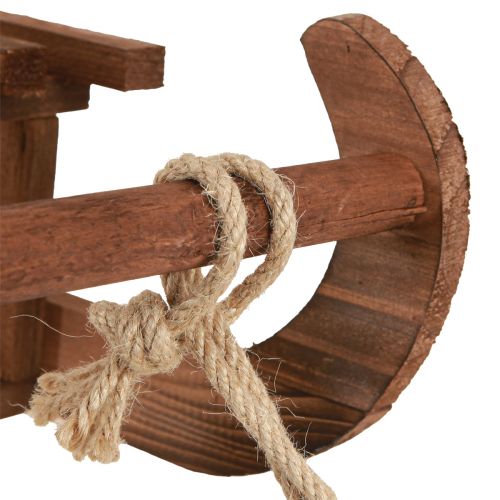 daiktų Medinės rogių puošmenos žiemos puošmenos medinės rudos spalvos 49,5cm