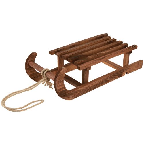 daiktų Medinės rogių puošmenos žiemos puošmenos medinės rudos spalvos 49,5cm