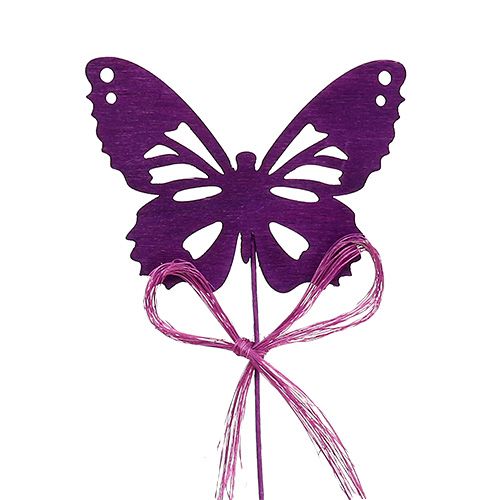 Floristik24 Mediniai drugeliai ant vielos, įvairių spalvų 8cm 24vnt
