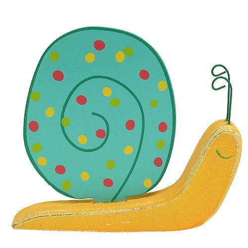 Floristik24 Medinė sraigė 10,5 x 9cm spalvota 6vnt