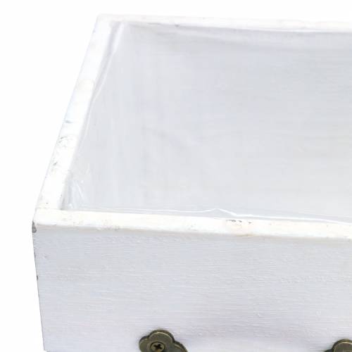 daiktų Sėjamosios medinis stalčius baltas 15x15/12x12cm rinkinys iš 2 vnt