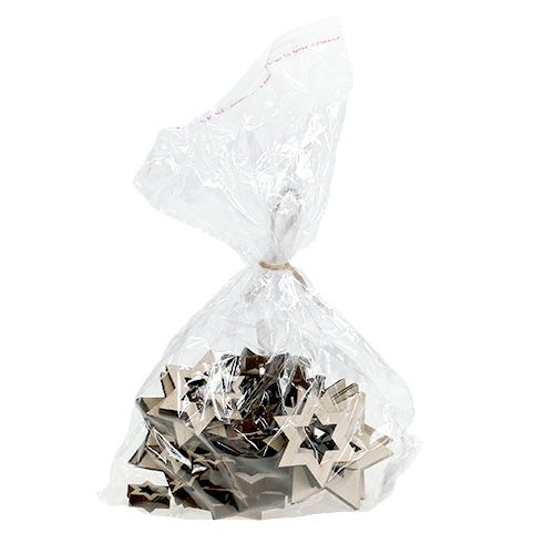 Floristik24 Medinės žvaigždutės mišinys 2,5cm - 7cm balintas 35p