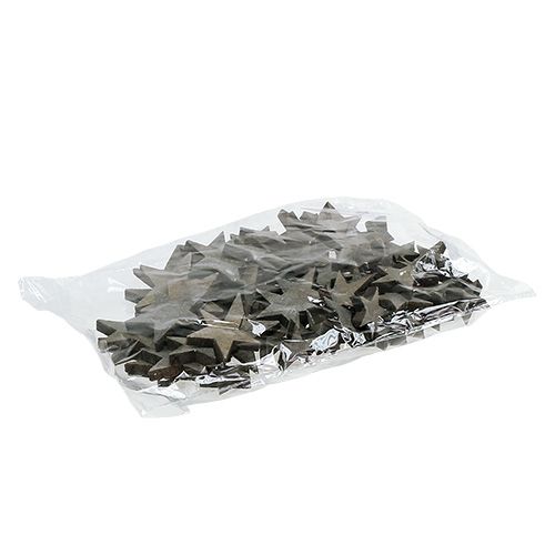 daiktų Medinė žvaigždutė pilkai išbarstyti 2,7-5cm 72 vnt