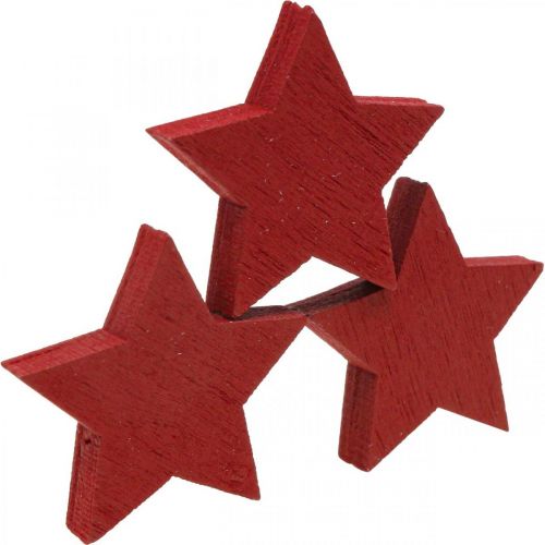 daiktų Medinės žvaigždės raudonos pabarstukai Kalėdinės žvaigždės 3cm 72vnt