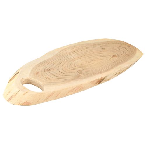 Floristik24 Medinis padėklas iš akacijos medienos su medžio briauna L36-45cm P15-21cm