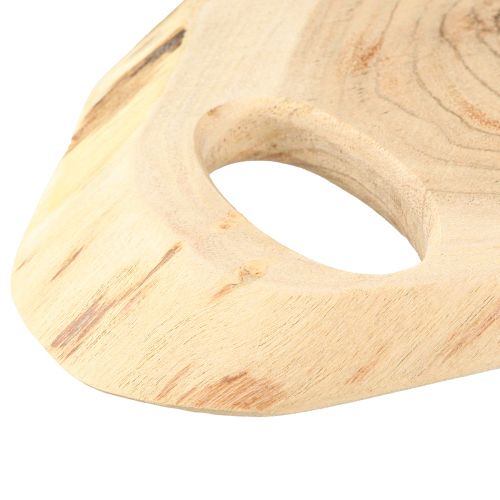 daiktų Medinis padėklas iš akacijos medienos su medžio briauna L36-45cm P15-21cm
