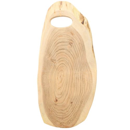 daiktų Medinis padėklas iš akacijos medienos su medžio briauna L36-45cm P15-21cm