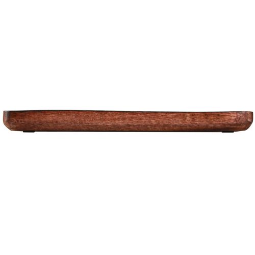 daiktų Medinis padėklas dekoratyvinis padėklas stačiakampis tamsiai rudos spalvos glazūruotas 30×25cm