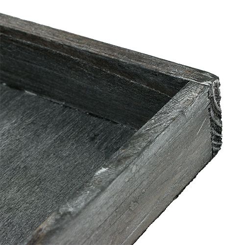 daiktų Medinis padėklas pilkas 14cm x 14cm x 3cm 5vnt.