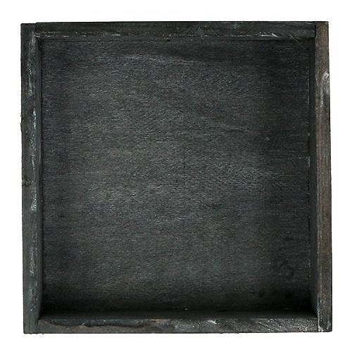 daiktų Medinis padėklas pilkas 14cm x 14cm x 3cm