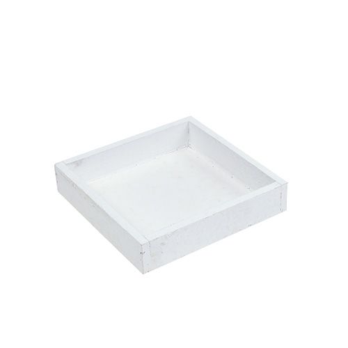 daiktų Medinis padėklas baltas padėklas kvadratinis 14cm × 14cm × 3cm 5vnt