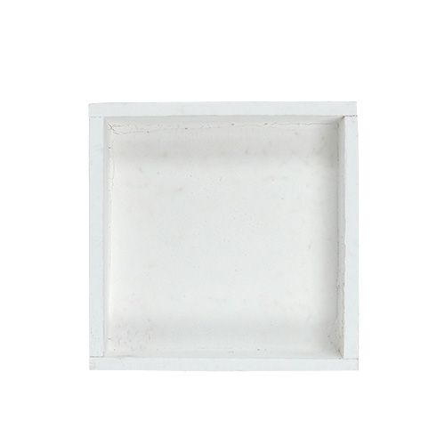 daiktų Medinis padėklas baltas padėklas kvadratinis 14cm × 14cm × 3cm 5vnt