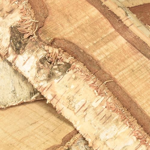 daiktų Medinis padėklas su medžio žievės beržo medžio dekoracija 25 × 10 × 2 cm 4 vnt.