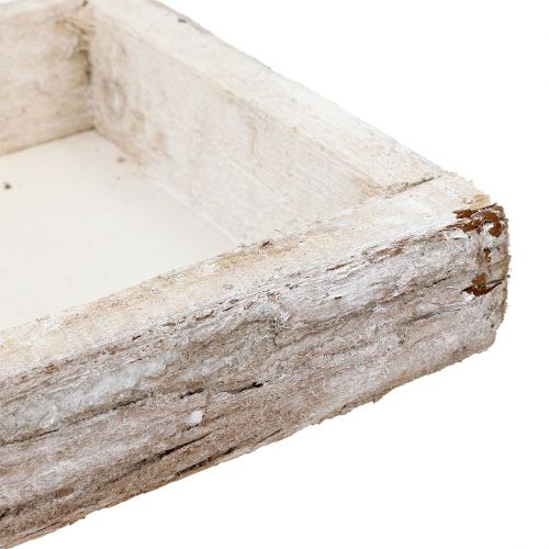daiktų Medinis padėklas su žieve natūraliai balintas 59×20cm 2vnt