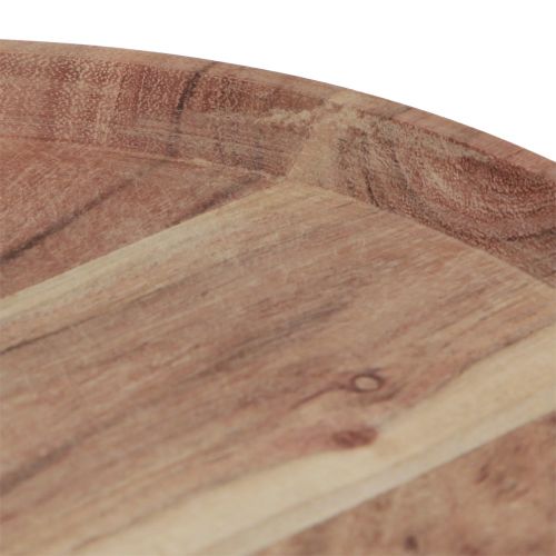 daiktų Medinis padėklas apvalus akacijos medžio padėklas natūralios pjaustymo lentelės Ø25cm