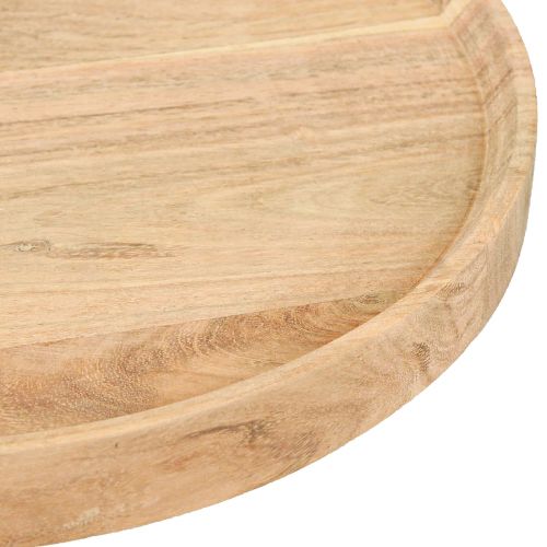 daiktų Apvalus medinis padėklas iš natūralios akacijos medienos Ø30cm H2,5cm