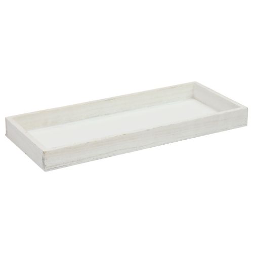 Medinis padėklas baltas dekoratyvinis padėklas skurdus prašmatnus medis 35×15×3cm