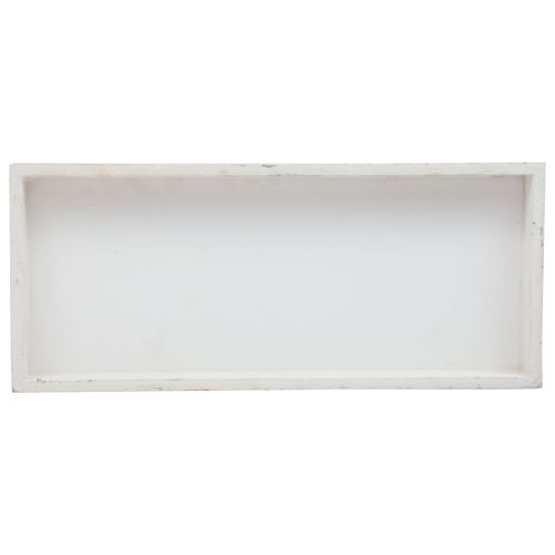 daiktų Medinis padėklas baltas dekoratyvinis padėklas skurdus prašmatnus medis 35×15×3cm
