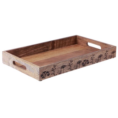 Medinis padėklas dekoratyvinis padėklas mango medis natūralus 43x26x5cm