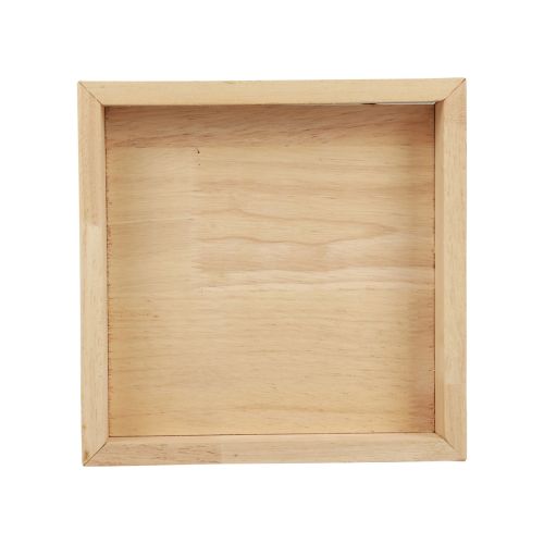 daiktų Medinis padėklas dekoratyvinis padėklas medinis kvadratinis natūralus 20×20×3,5 cm