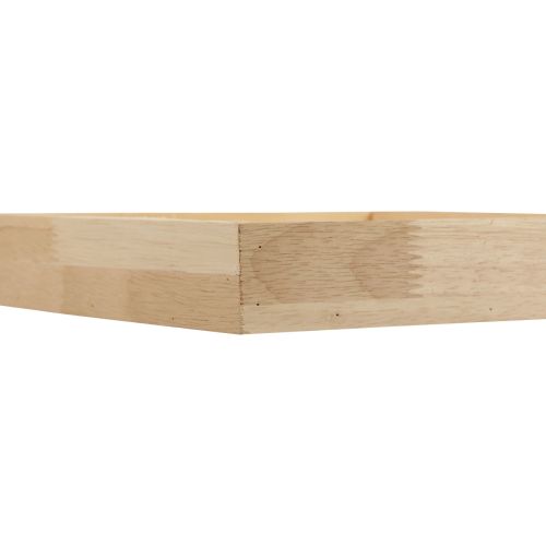 Floristik24 Medinis padėklas dekoratyvinis padėklas medinis kvadratinis natūralus 25×25×3,5 cm