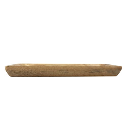 daiktų Medinis padėklas stačiakampio formos natūralaus mango medžio 25x13x2,5cm