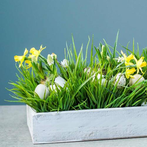 Floristik24 Shabby Chic medinis padėklas baltas stačiakampis 37,5 cm x 14,5 cm A 6,3 cm