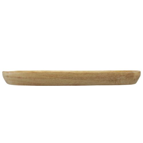 daiktų Medinis padėklas ovalus natūralaus mango medžio 28×12×2,5 cm