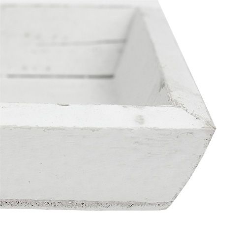 Floristik24 Medinis padėklas baltas L57,5cm P16cm A3cm 1vnt