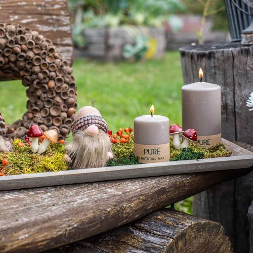 Floristik24 Medinis padėklas pilkas 57cm x 17cm